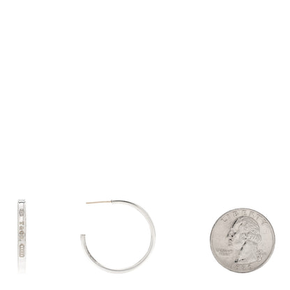 Tiffany Sterling Silver Medium Narrow 1837 Hoop Earrings 2 of 4