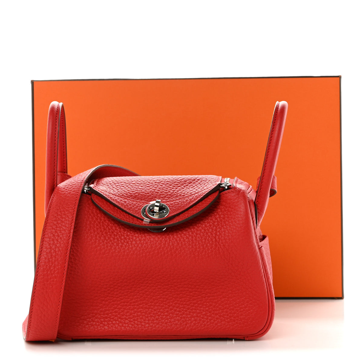 Taurillon Clemence Mini Lindy 20 Rouge Radieux