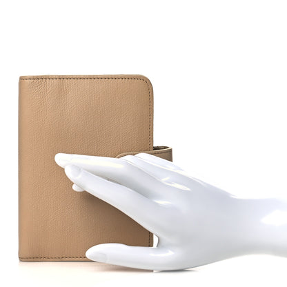 Chanel Grained Calfskin CC Button Pocket Agenda Cover Beige 2 of 10