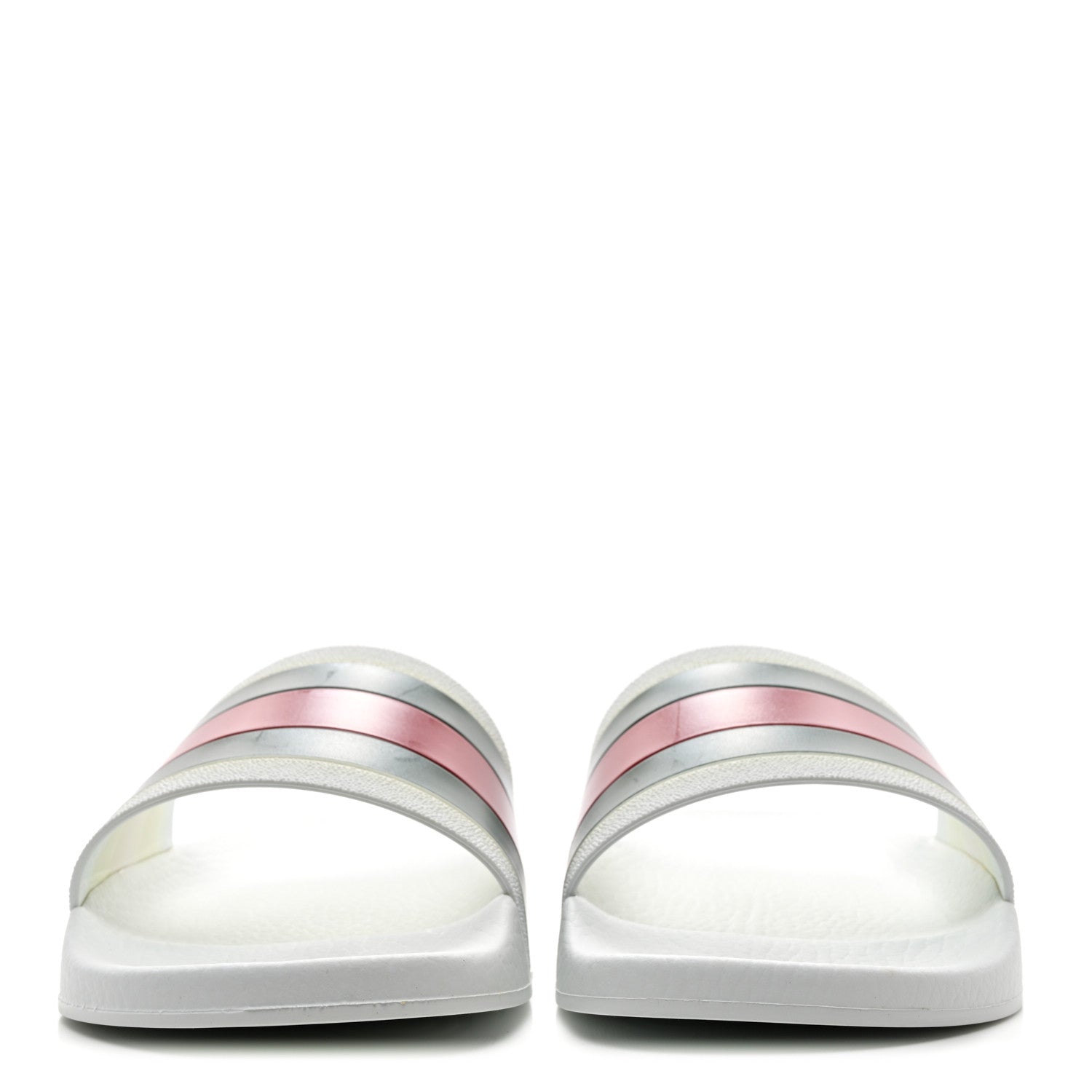 Gucci Rubber Web Mens Pool Slide Sandals 8 Great White 2 of 9