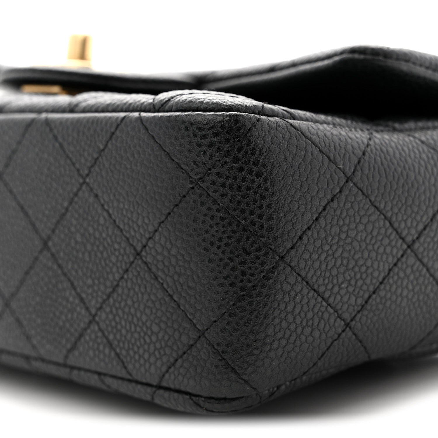 Chanel Metallic Caviar Quilted Mini Rectangular Flap Black 10 of 10