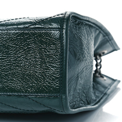 Saint Laurent Crinkled Calfskin Matelasse Monogram Medium Niki Shopper Tote New Vert 8 of 8