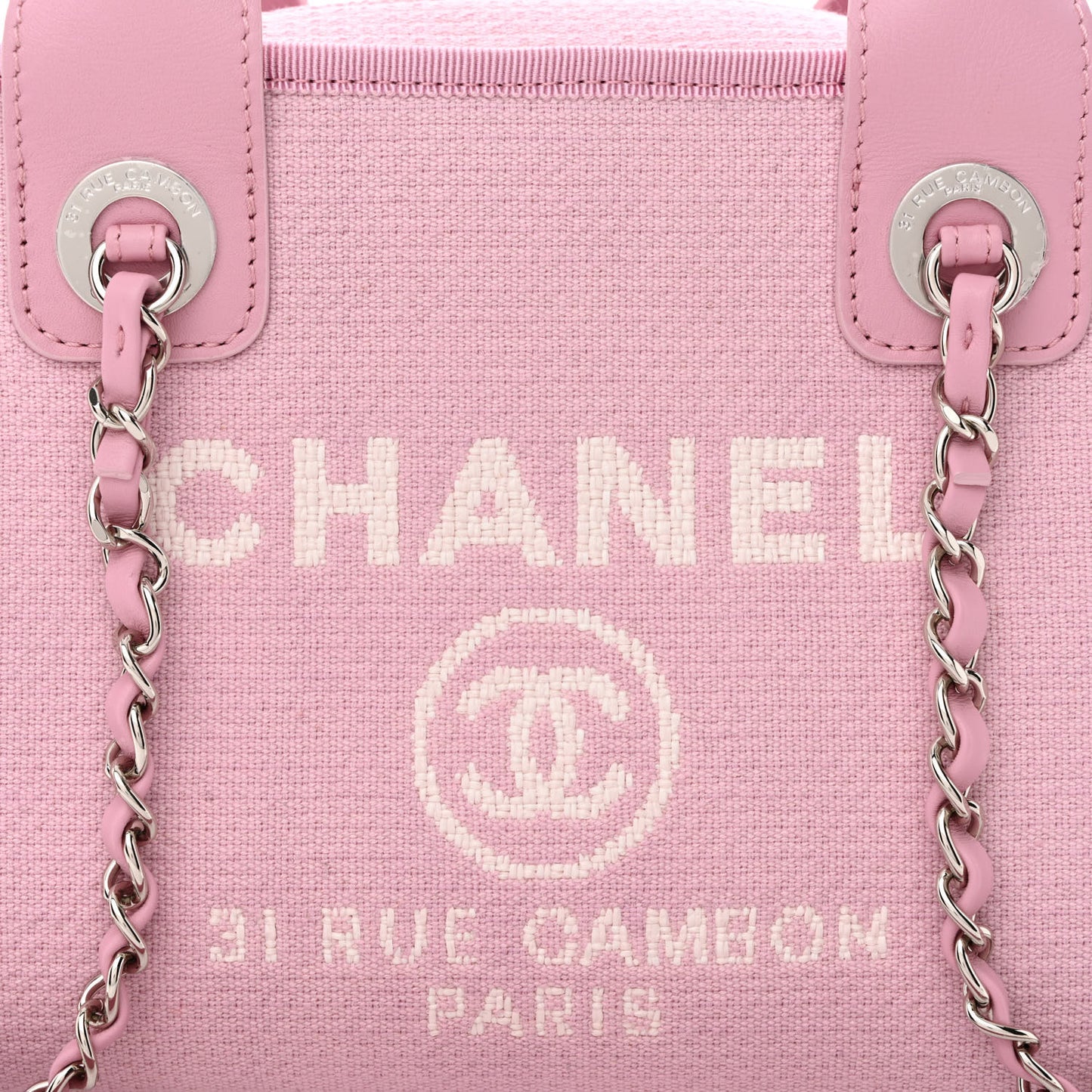 Canvas Deauville Small Bowling Bag Pink