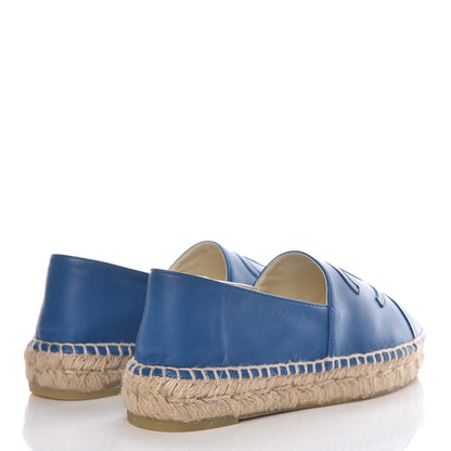 Chanel Lambskin CC Espadrilles 36 Blue 4 of 10