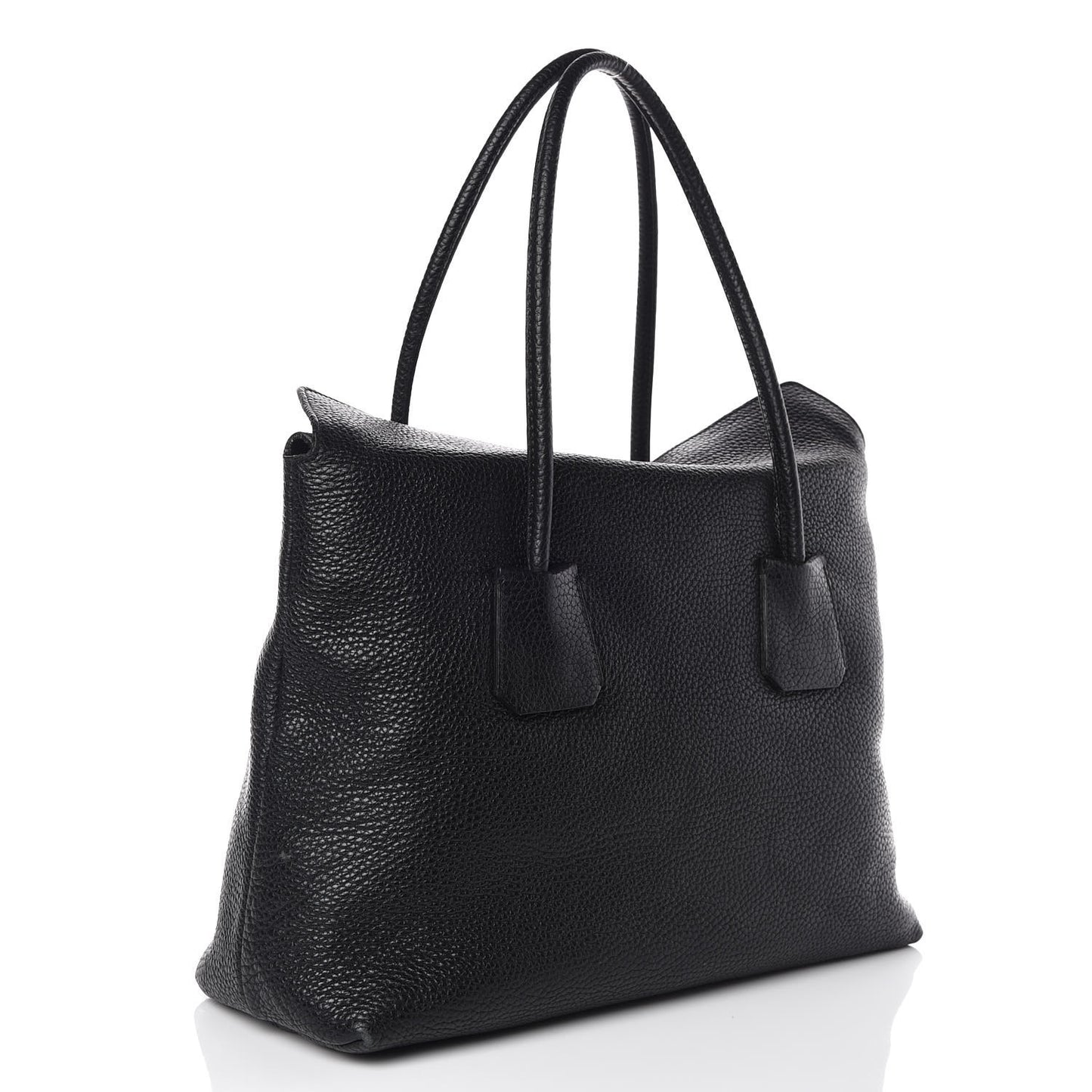 London Grainy Calfskin Medium Baynard Tote Black