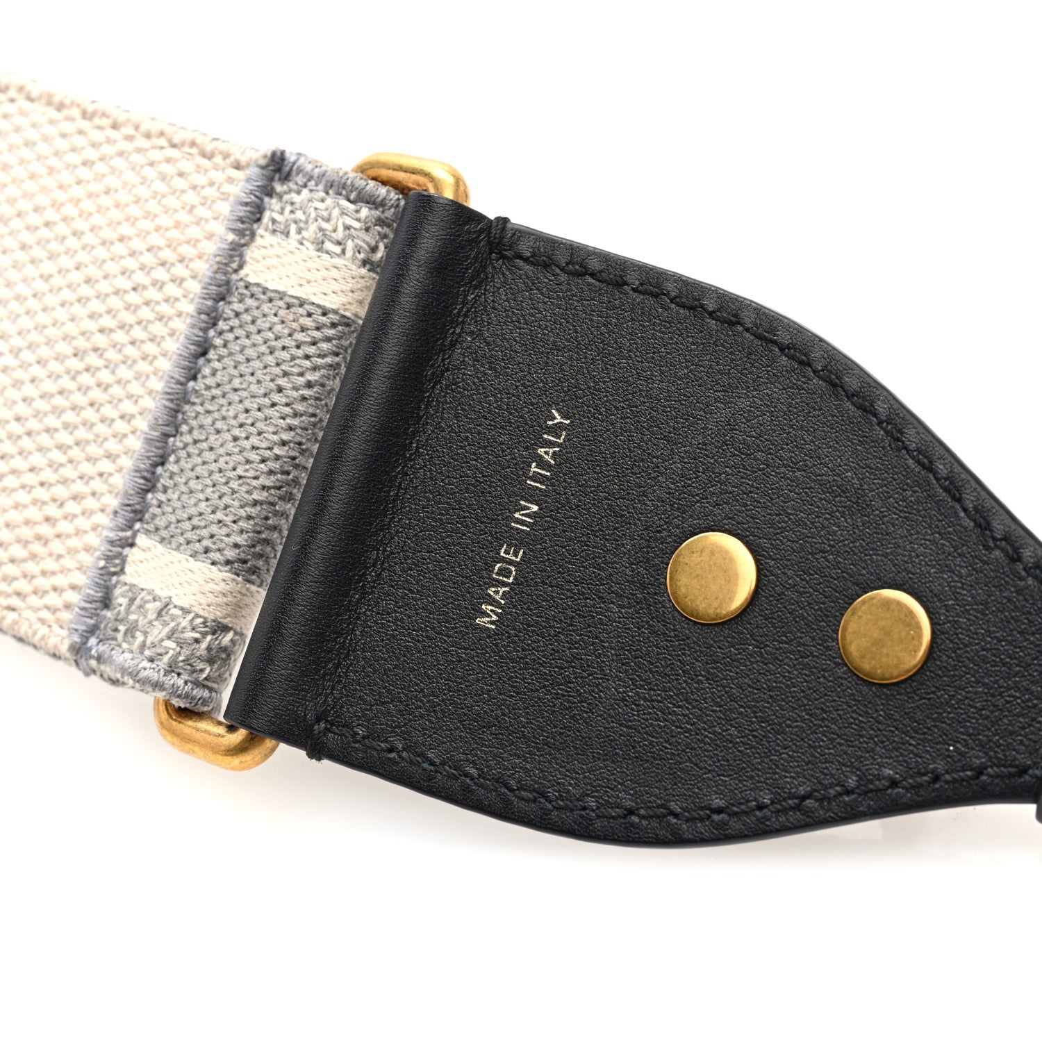 Christian Dior Canvas Embroidered Shoulder Strap Grey 3 of 4