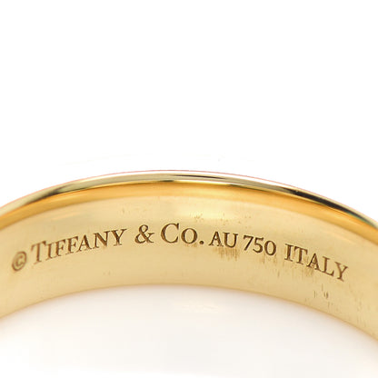 Tiffany 18K Yellow Gold Diamond Narrow T Two Pave Ring 50 5.5 4 of 5