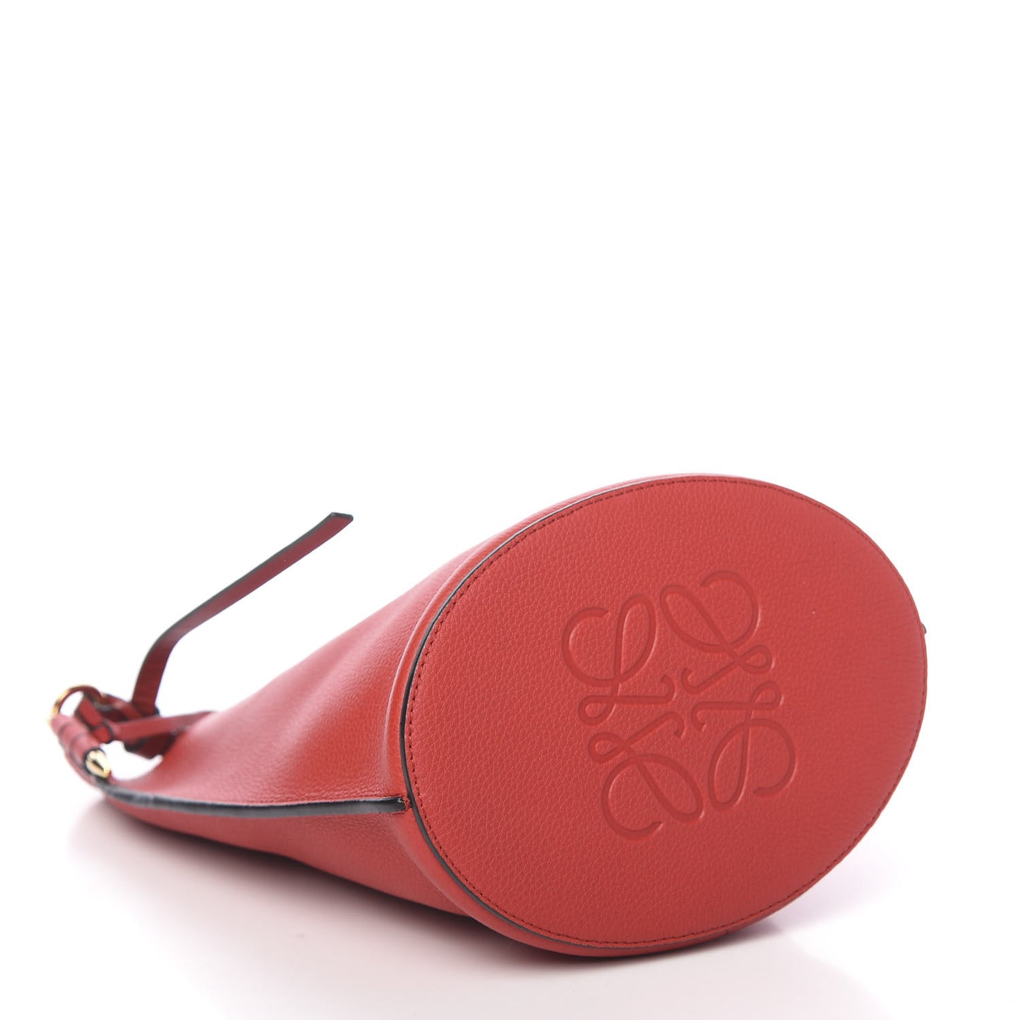 Calfskin Gate Bucket Bag Scarlet Burnt Red