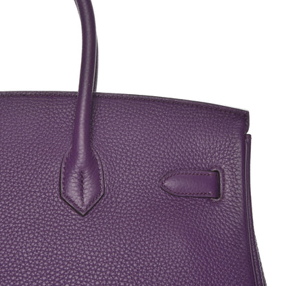 Hermes Taurillon Clemence Birkin 35 Ultraviolet 22 of 24