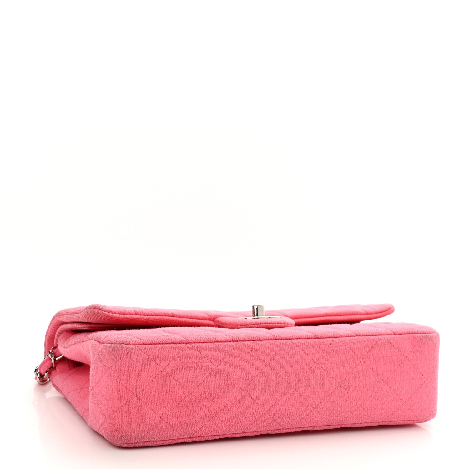 Chanel Jersey Quilted Medium Double Flap Dark Pink 4 of 10