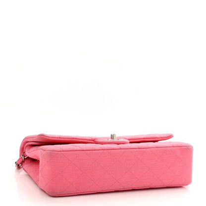 Chanel Jersey Quilted Medium Double Flap Dark Pink 4 of 10