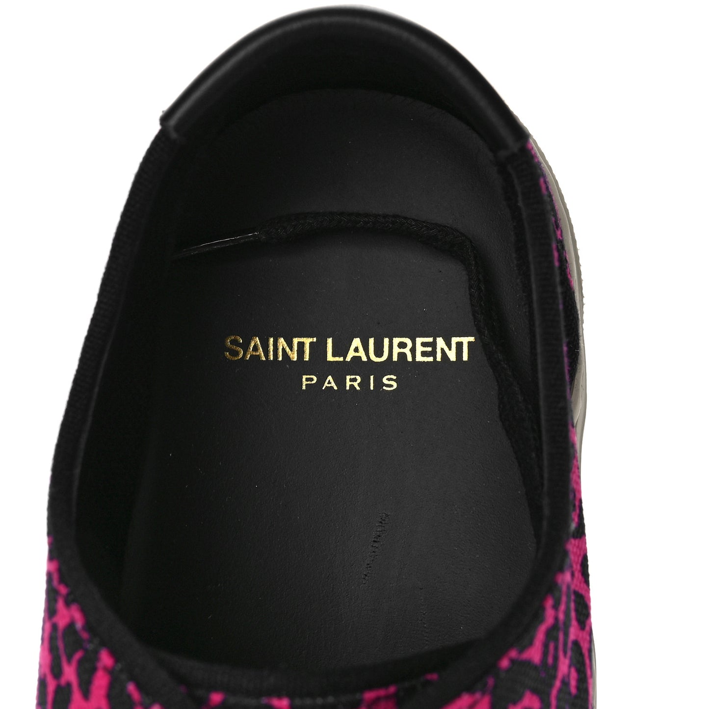 Canvas Leopard Print Venice Low Top Sneakers 36 Fuxia Black