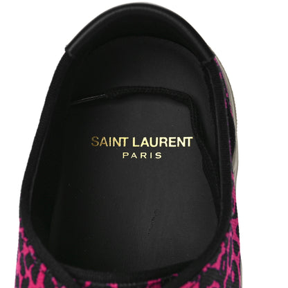 Saint Laurent Canvas Leopard Print Venice Low Top Sneakers 36 Fuxia Black 8 of 9