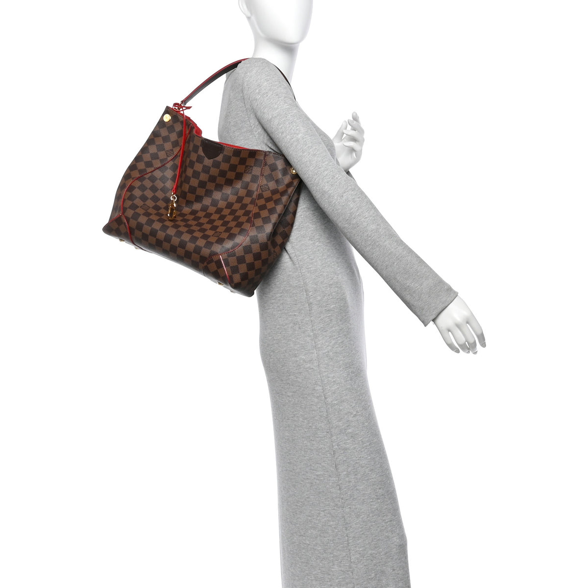 Louis Vuitton Damier Ebene Caissa Hobo Cherry 2 of 10