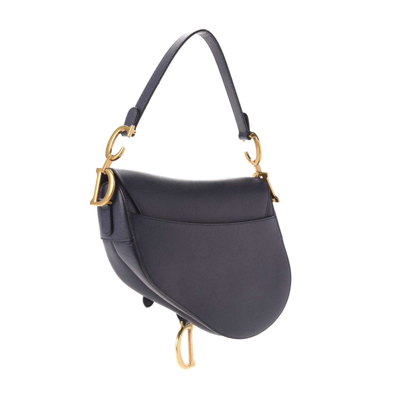 Christian Dior Grained Calfskin Saddle Bag Navy 3 of 11