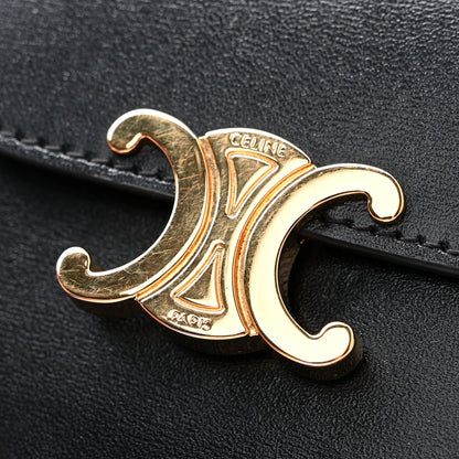 Celine Shiny Calfskin Small Triomphe Wallet Black 11 of 11