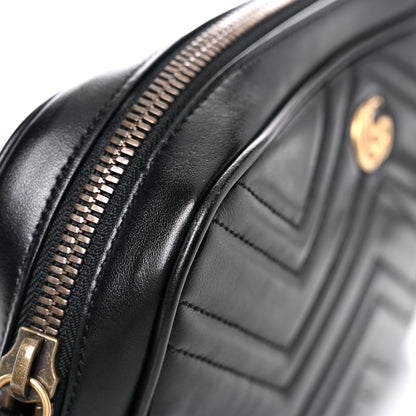 Gucci Calfskin Matelasse Mens GG Marmont Belt Bag 110 44 Black 13 of 17