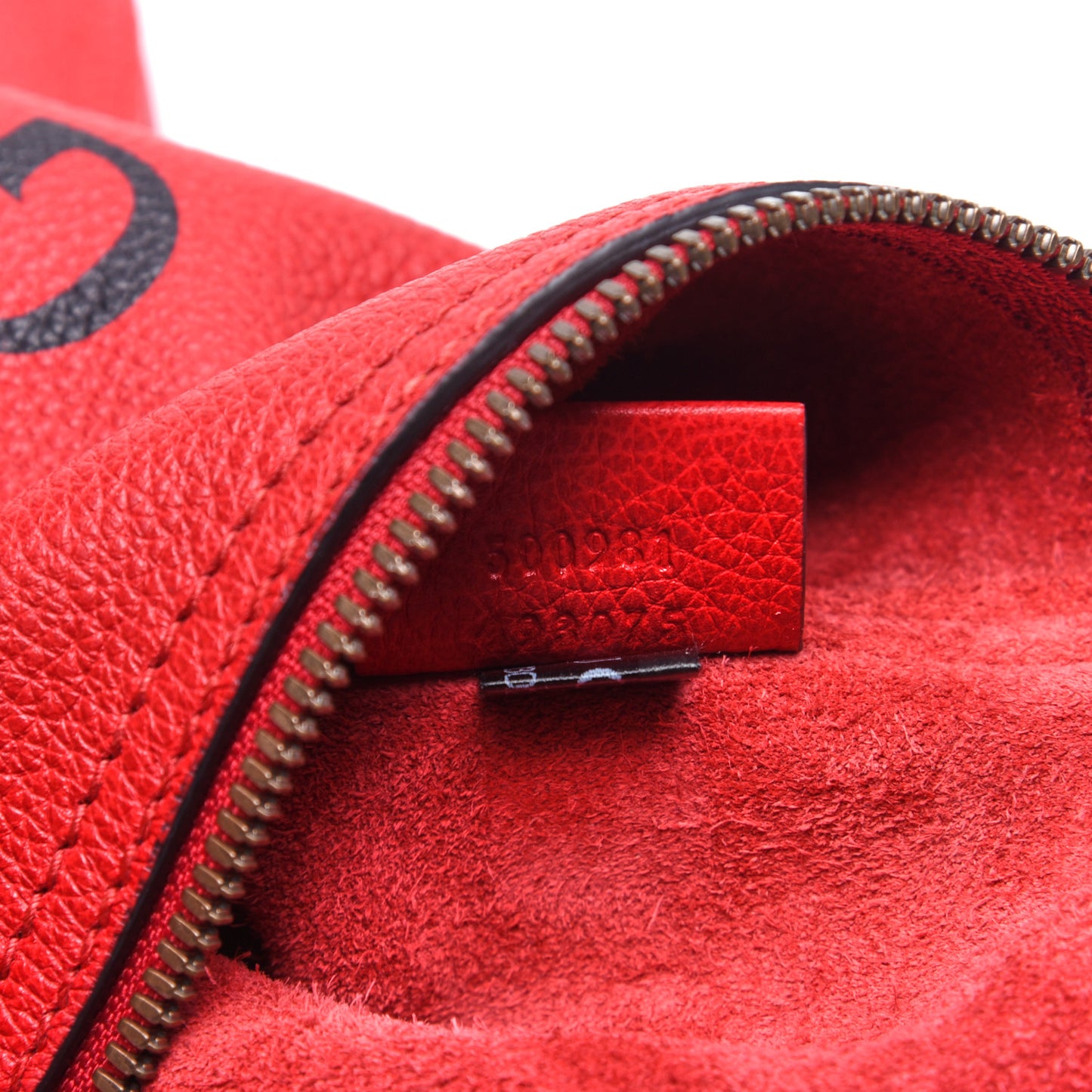 Pebbled Calfskin Medium Logo Portfolio Clutch Hibiscus Red