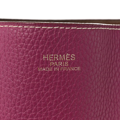 Hermes Taurillon Clemence Double Sens 36 Reversible Tote Marron Tosca 10 of 18