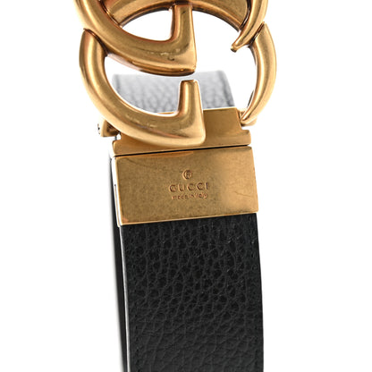 Gucci Calfskin Double G Reversible 37mm Belt 90 36 Black Cocoa 3 of 6