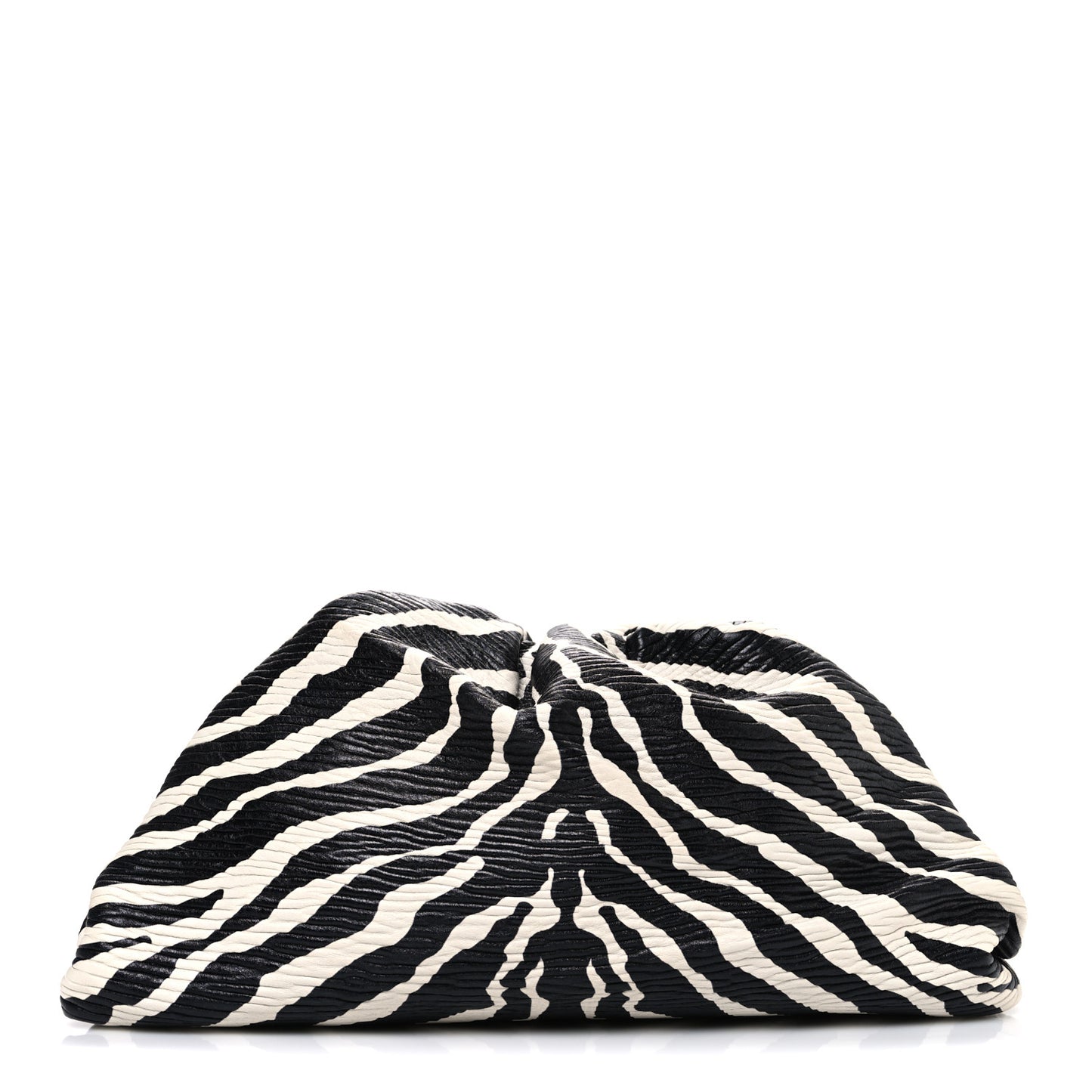 Nappa Zebra Print The Pouch Oversized Clutch White Black
