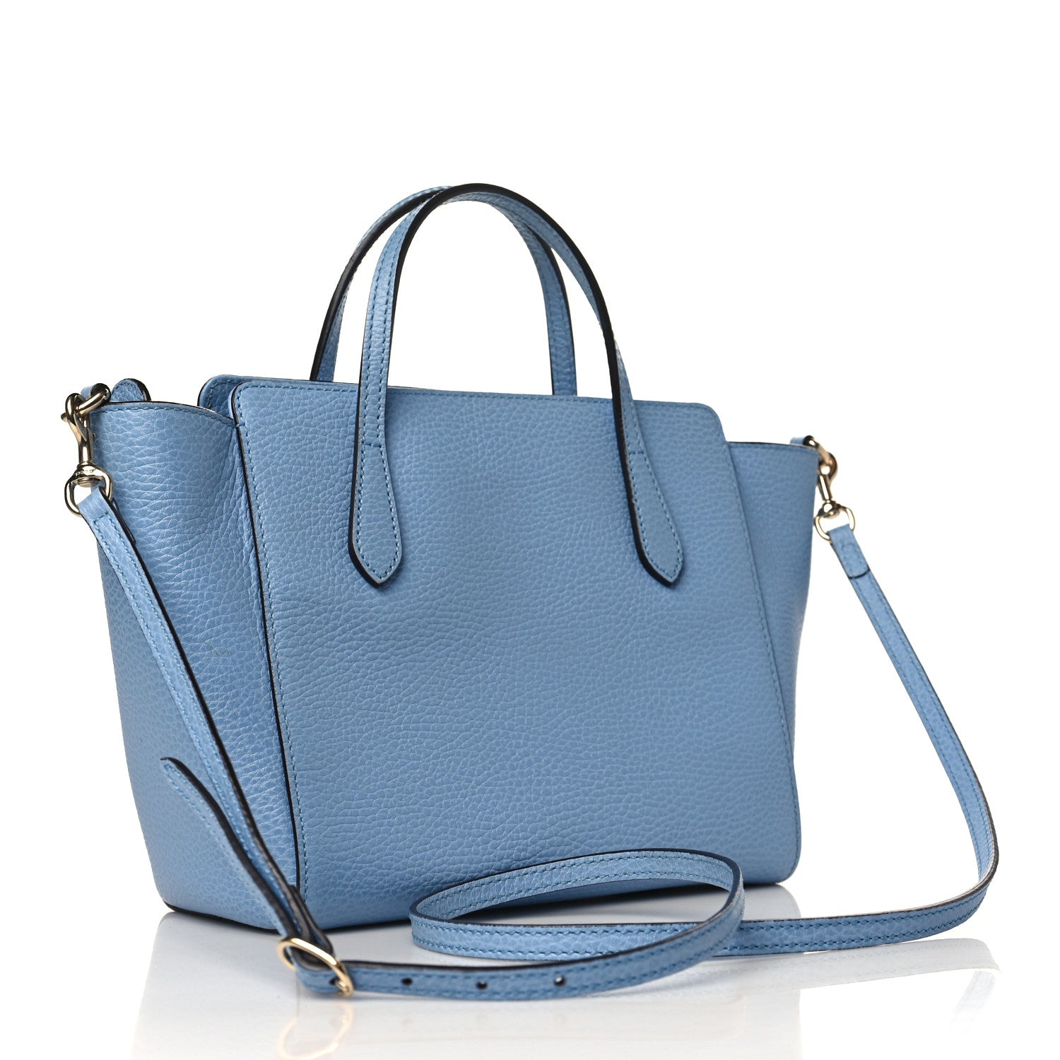 Gucci Dollar Calfskin Mini Swing Top Handle Bag Mineral Blue 3 of 9