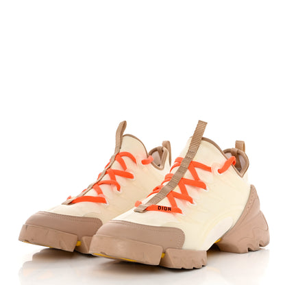 Christian Dior Neoprene Rubber Womens D-Connect Sneakers 40 White Beige 3 of 8