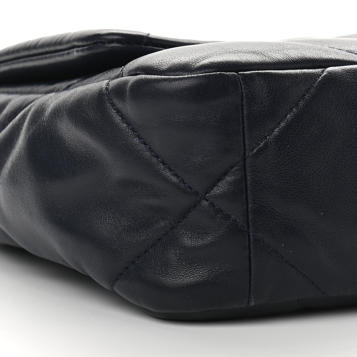 Chanel Lambskin Quilted Medium Chanel 19 Flap Navy Blue 8 of 9