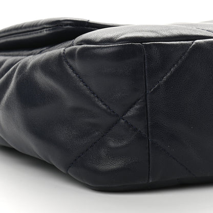 Chanel Lambskin Quilted Medium Chanel 19 Flap Navy Blue 8 of 9