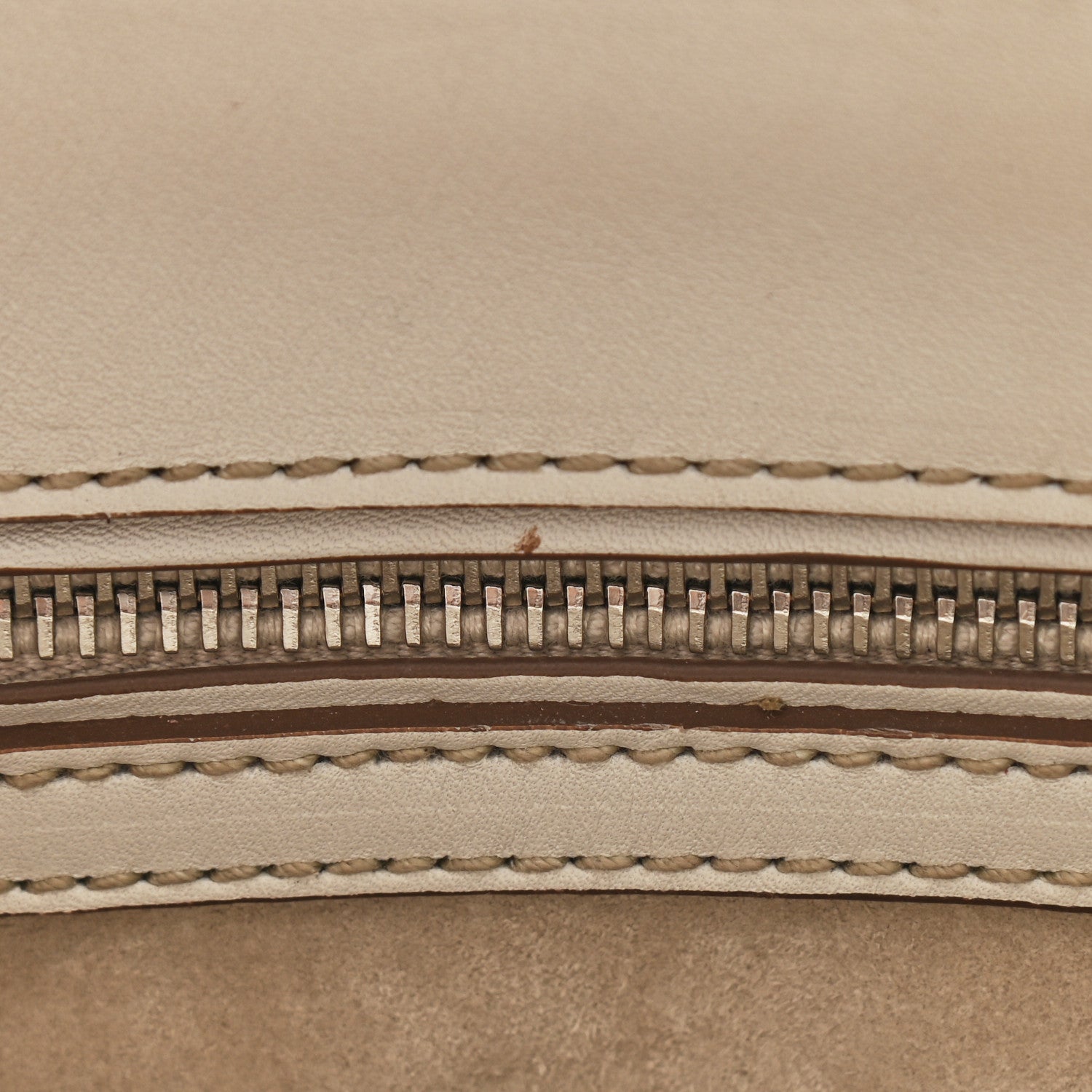 Prada City Calf Hand Stitched Small Galleria Double Zip Tote Talco 15 of 19