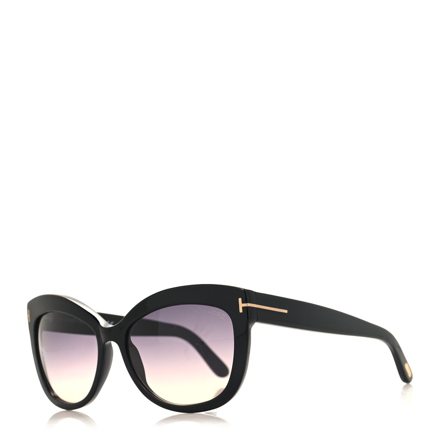 Acetate Alistair Cat Eye Sunglasses TF524 Black
