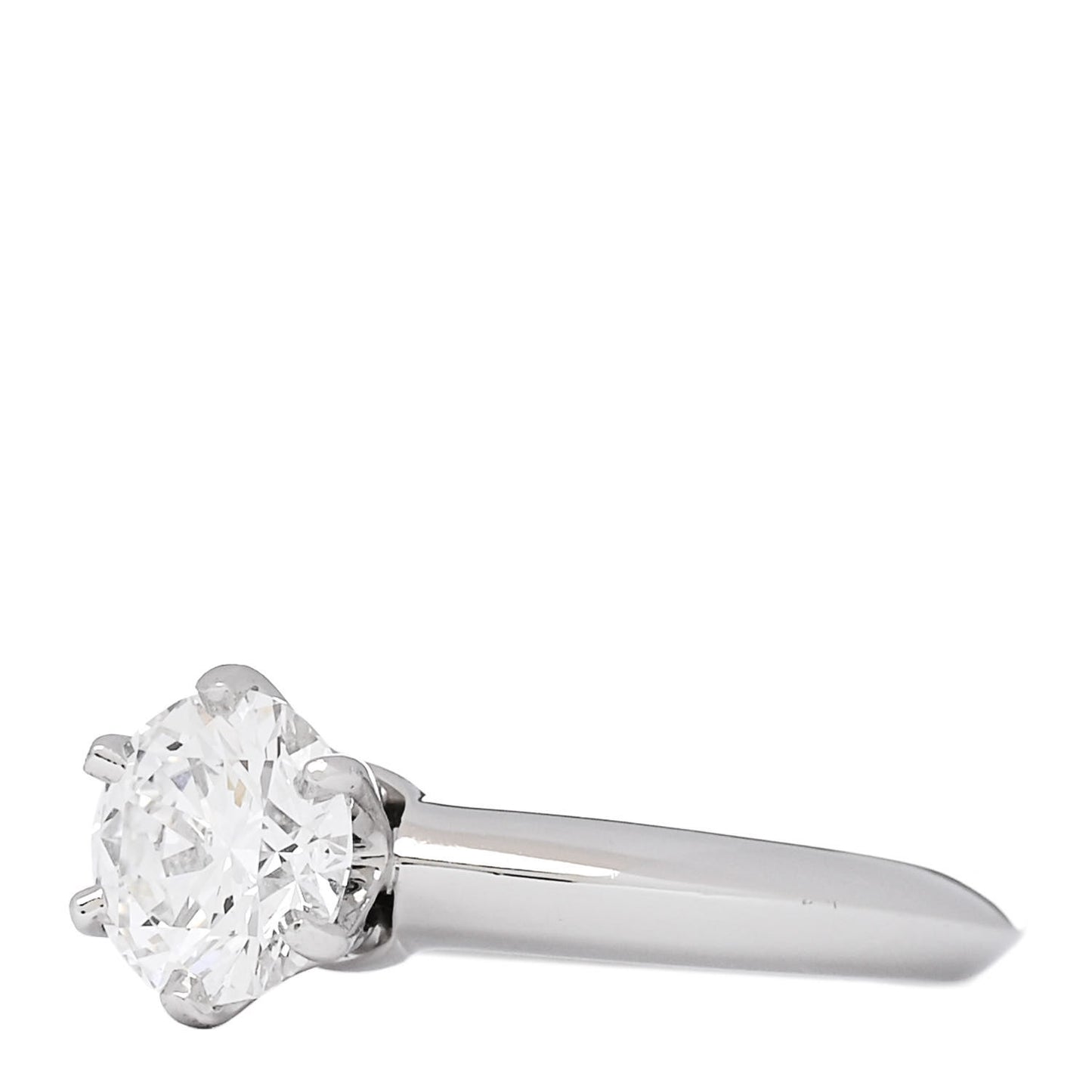 Platinum Diamond 1.03ct Solitaire Engagement Ring 45 3.5