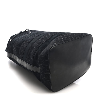 Saint Laurent Suede All-Over Monogram Giant Bucket Bag Black 4 of 9