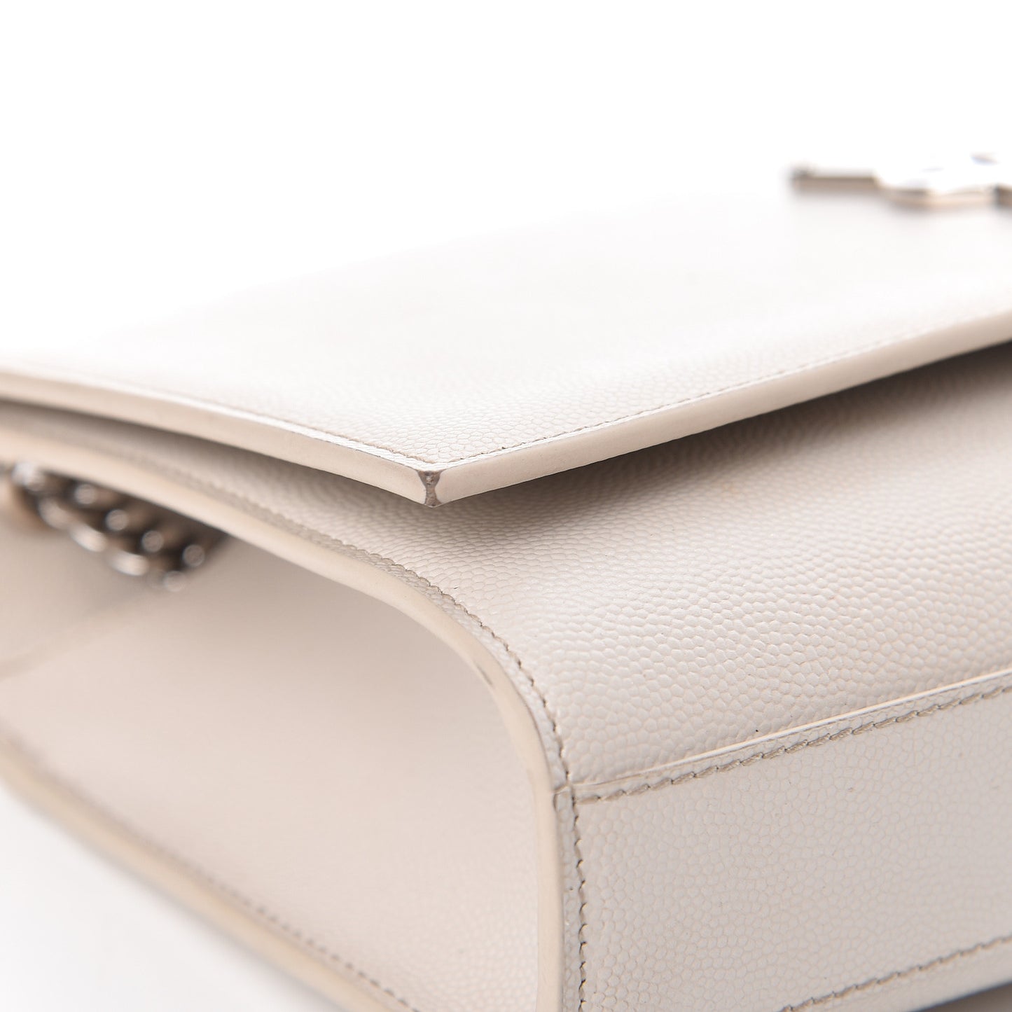 Grain De Poudre Medium Classic Monogram Kate Satchel Icy White