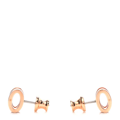 Hermes Rose Gold Lacquered Mini Pop H Earrings Black 3 of 4