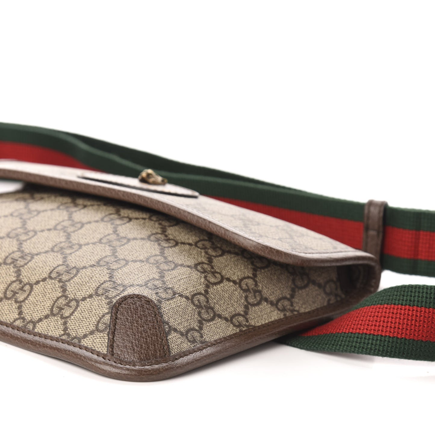 GG Supreme Monogram Neo Vintage Web Belt Bag Brown