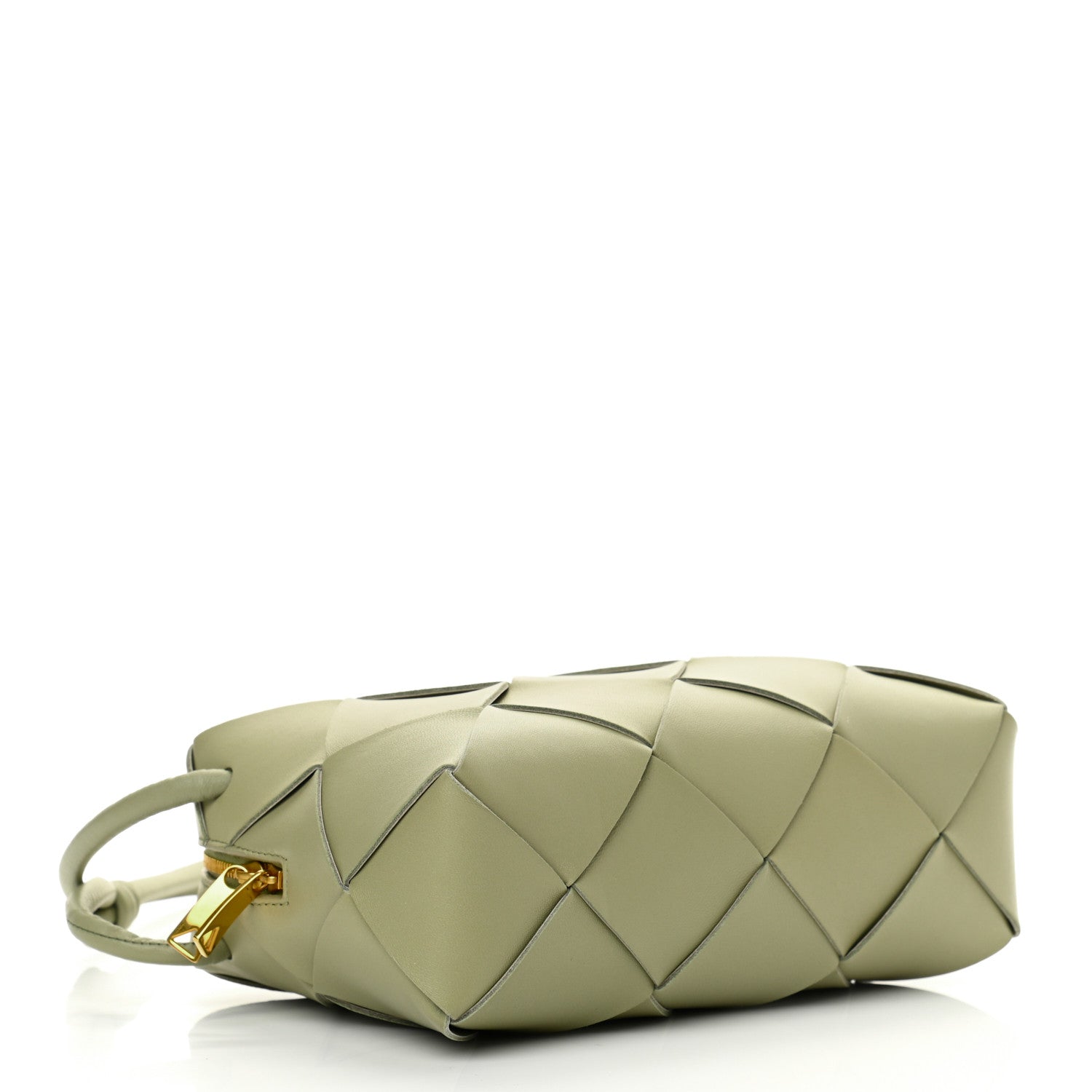 Bottega Veneta Lambskin Maxi Intreccio Small Cassette Camera Bag Travertine 4 of 9