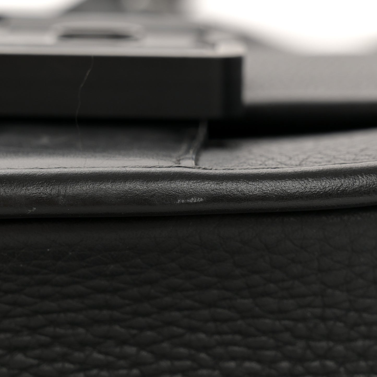 Grained Calfskin Gallop Bag With Strap Black