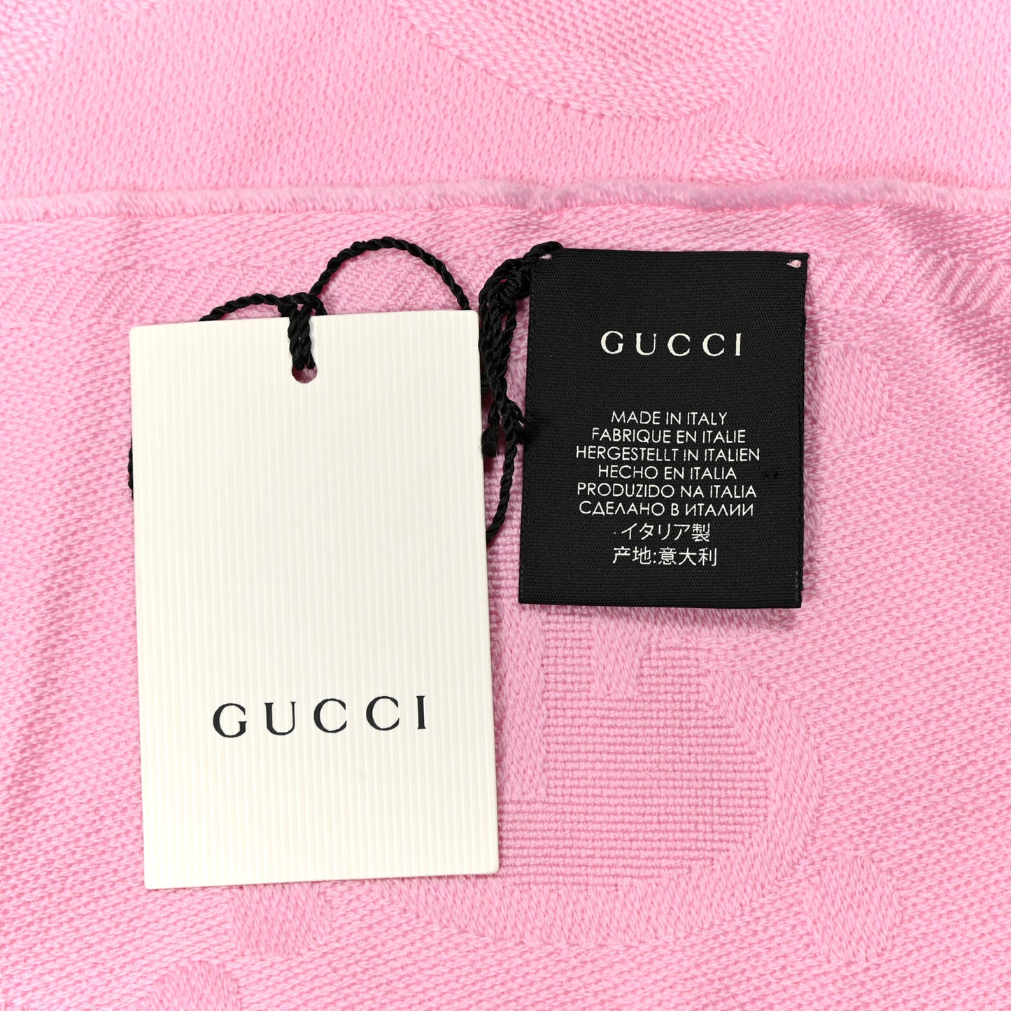 Wool Jacquard Monogram Jumbo GG Lady Nest Scarf Roseate