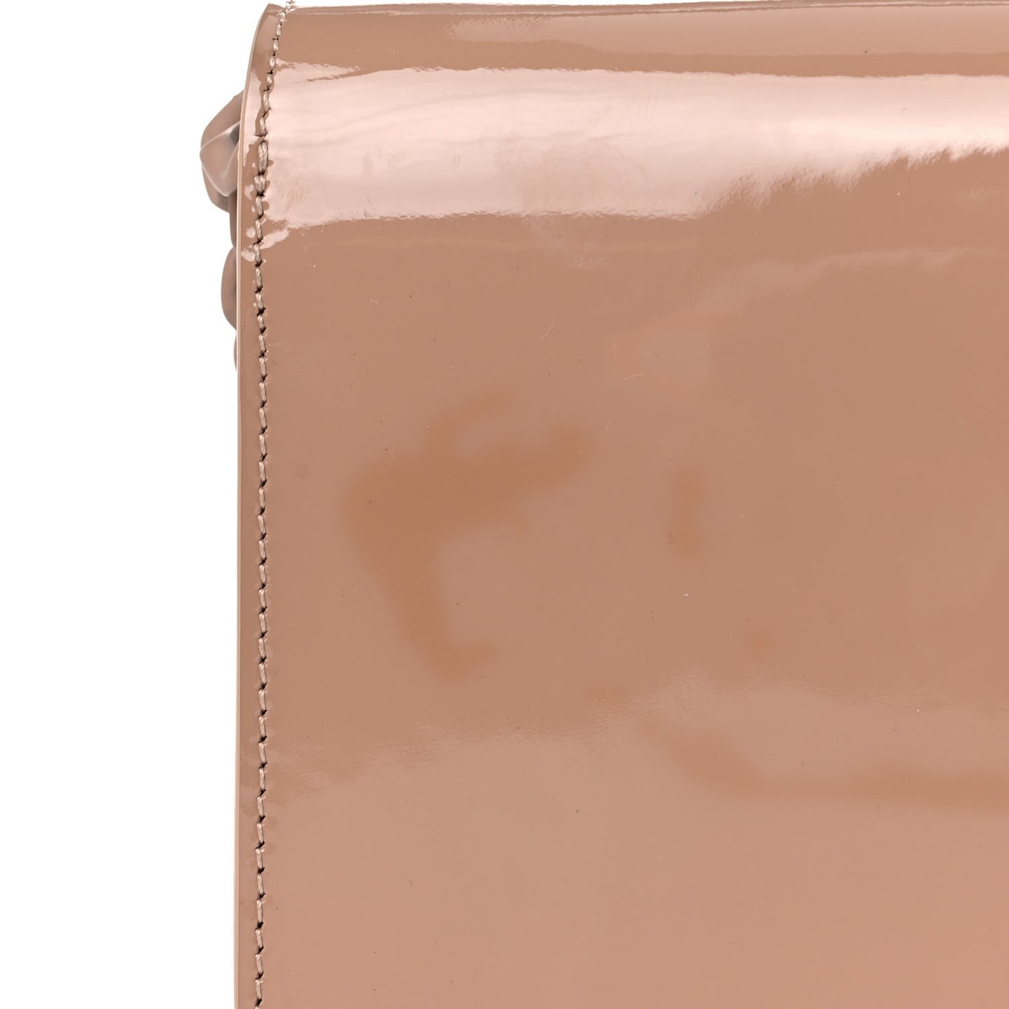 OFF WHITE Patent Jitney 0.5 Crossbody Bag Beige