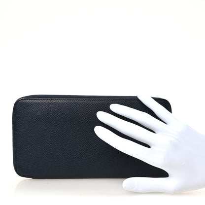Hermes Epsom Silk'In Wallet Bleu Indigo Rouge De Coeur 2 of 10