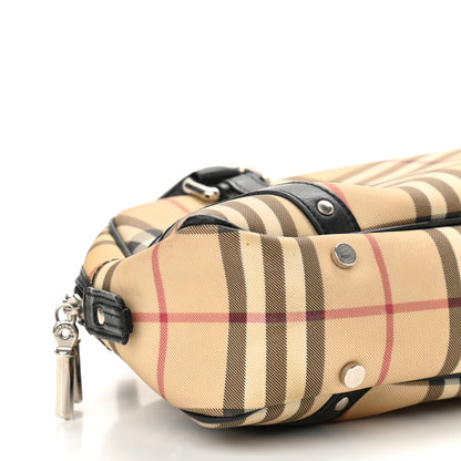 Burberry House Check Studded Satchel Black 8 of 11