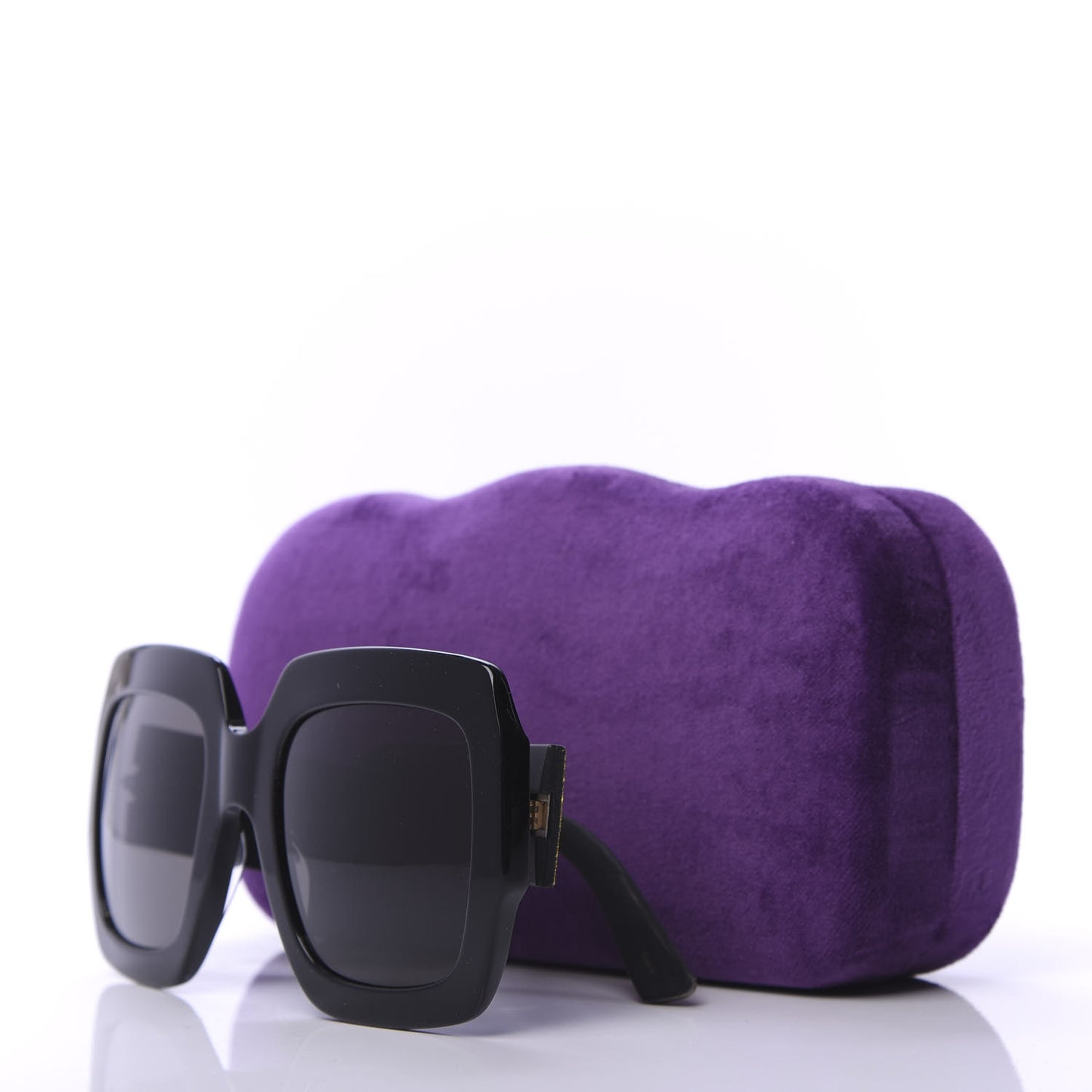 Square Frame GG0102S Sunglasses Glitter Gold