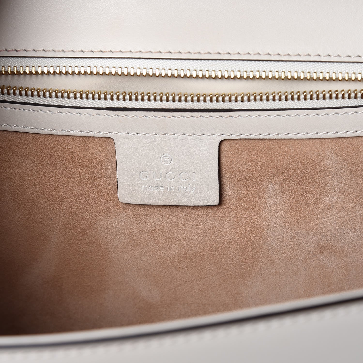 Gucci Calfskin Embroidered Medium Sylvie Top Handle Bag White 8 of 21