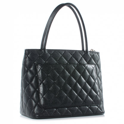 Chanel Caviar Medallion Tote Black 3 of 8