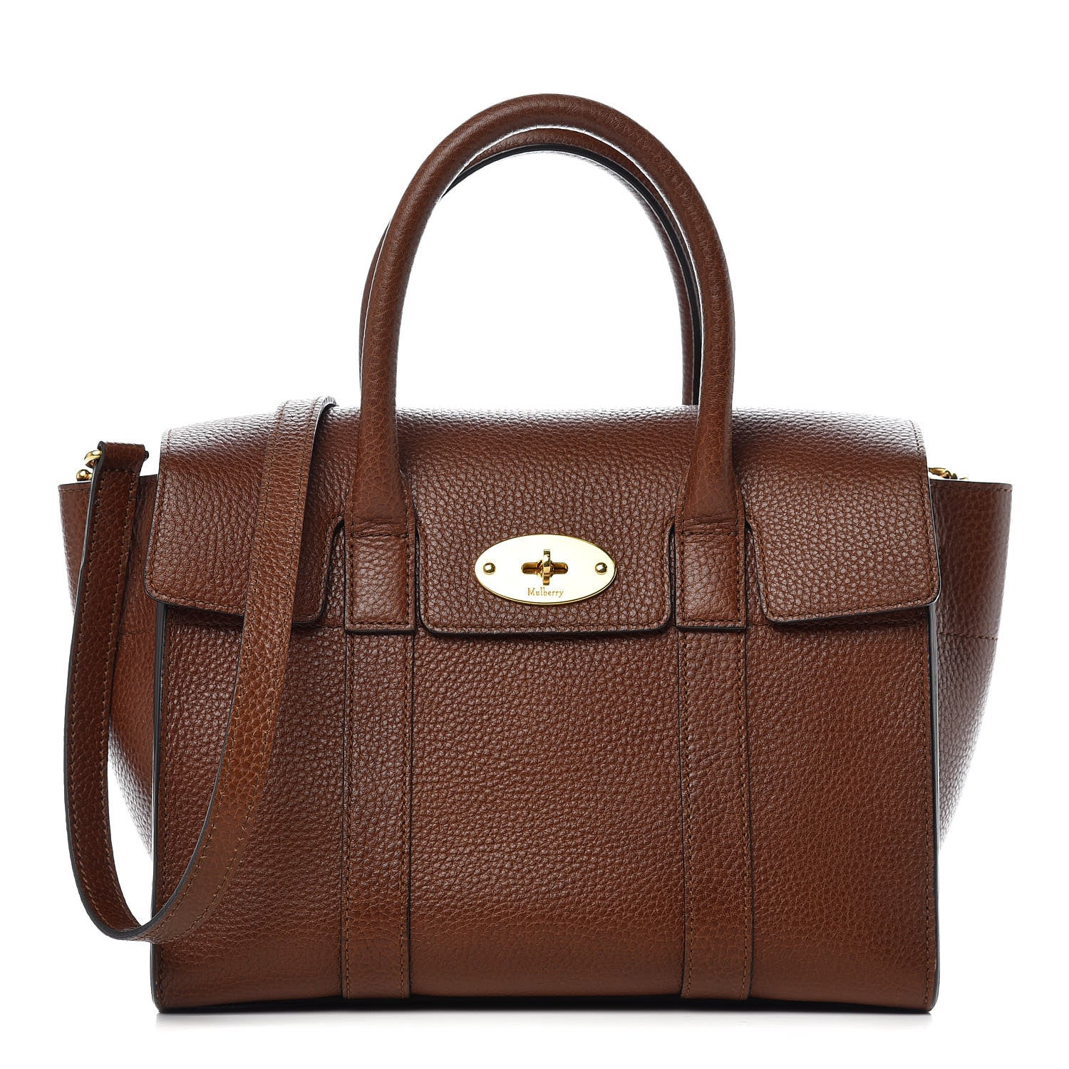 Mulberry Natural Grain Leather Small New Bayswater Oak 1 of 11