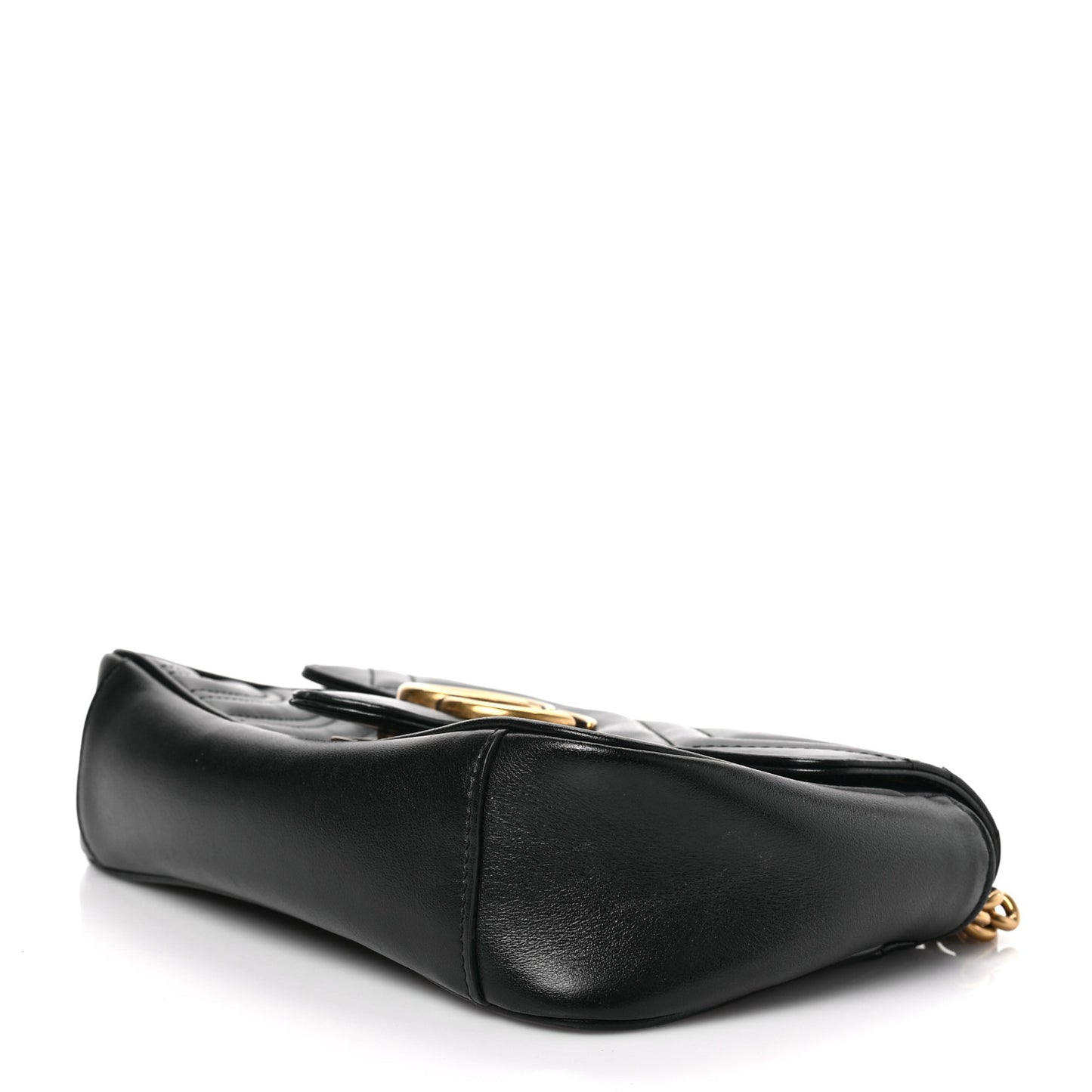 Calfskin Matelasse Mini GG Marmont Shoulder Bag Black