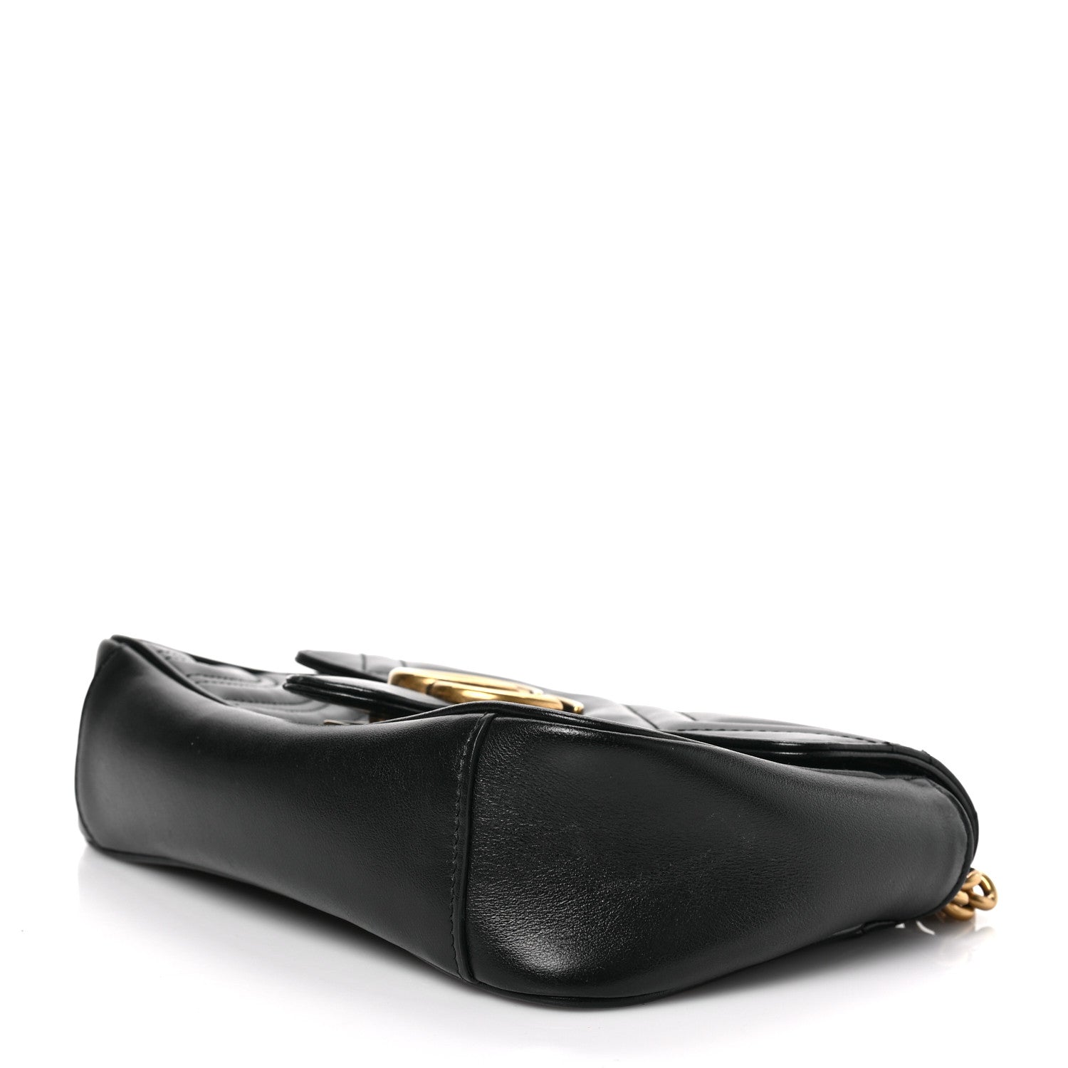 Gucci Calfskin Matelasse Mini GG Marmont Shoulder Bag Black 9 of 9