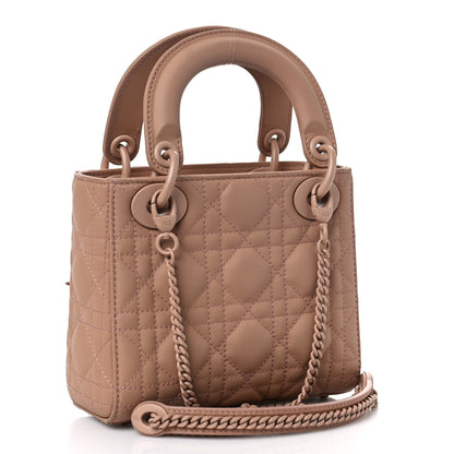 Christian Dior Ultra Matte Calfskin Cannage Mini Lady Dior Light Beige 3 of 8