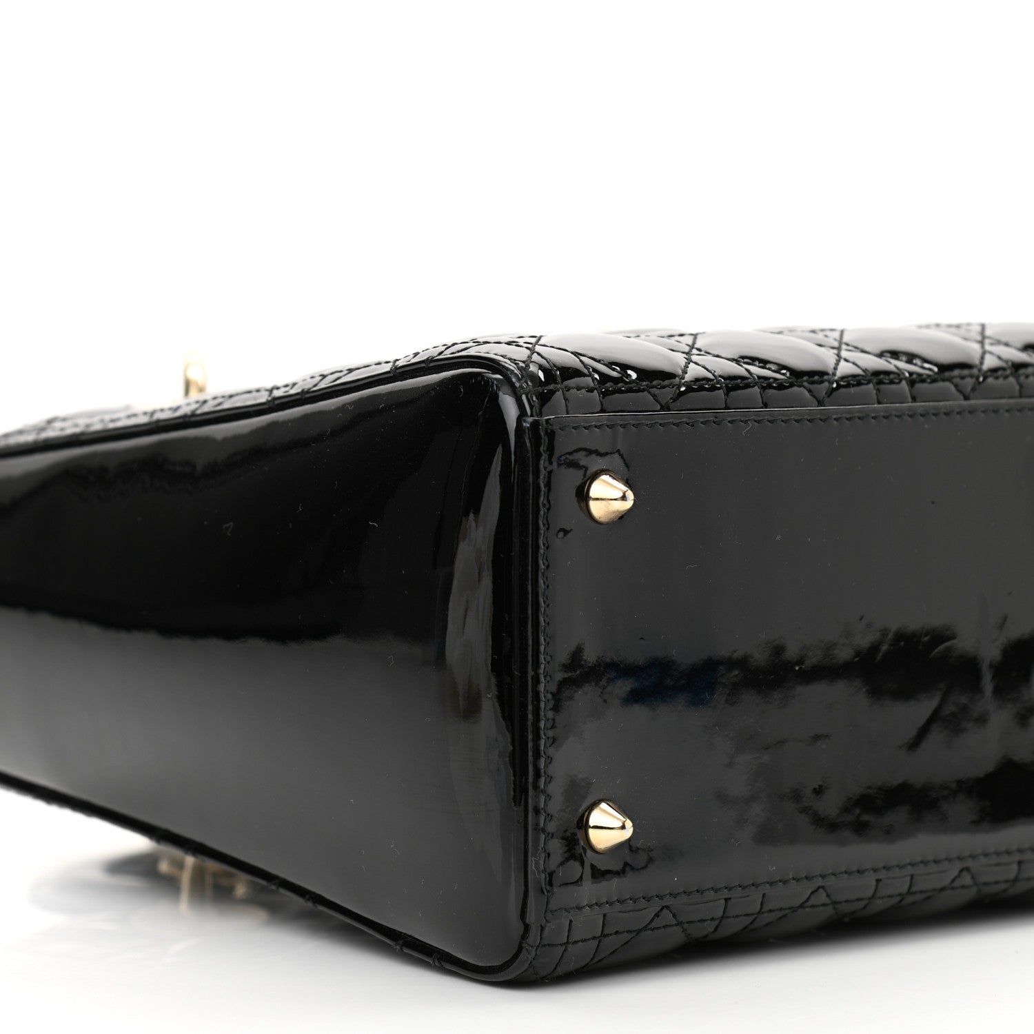 Christian Dior Patent Cannage Small Lady Dior Black 9 of 10